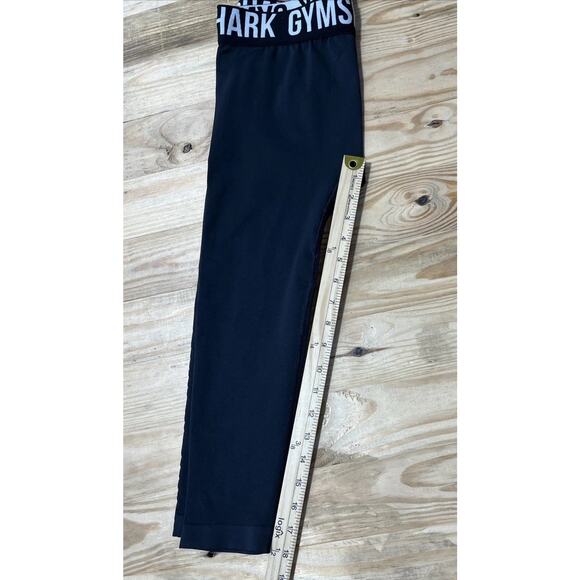 Gymshark Leggings Womens Medium Capri Black Logo Band - Picture 5 of 5
